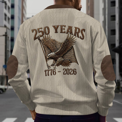 250th Anniversary Of The United States - Personalized Veteran Men Zip-Up Sweatshirt