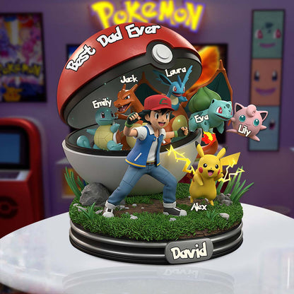 Best Dad Ever - Personalized Monster Trainer Custom Shaped Acrylic Plaque