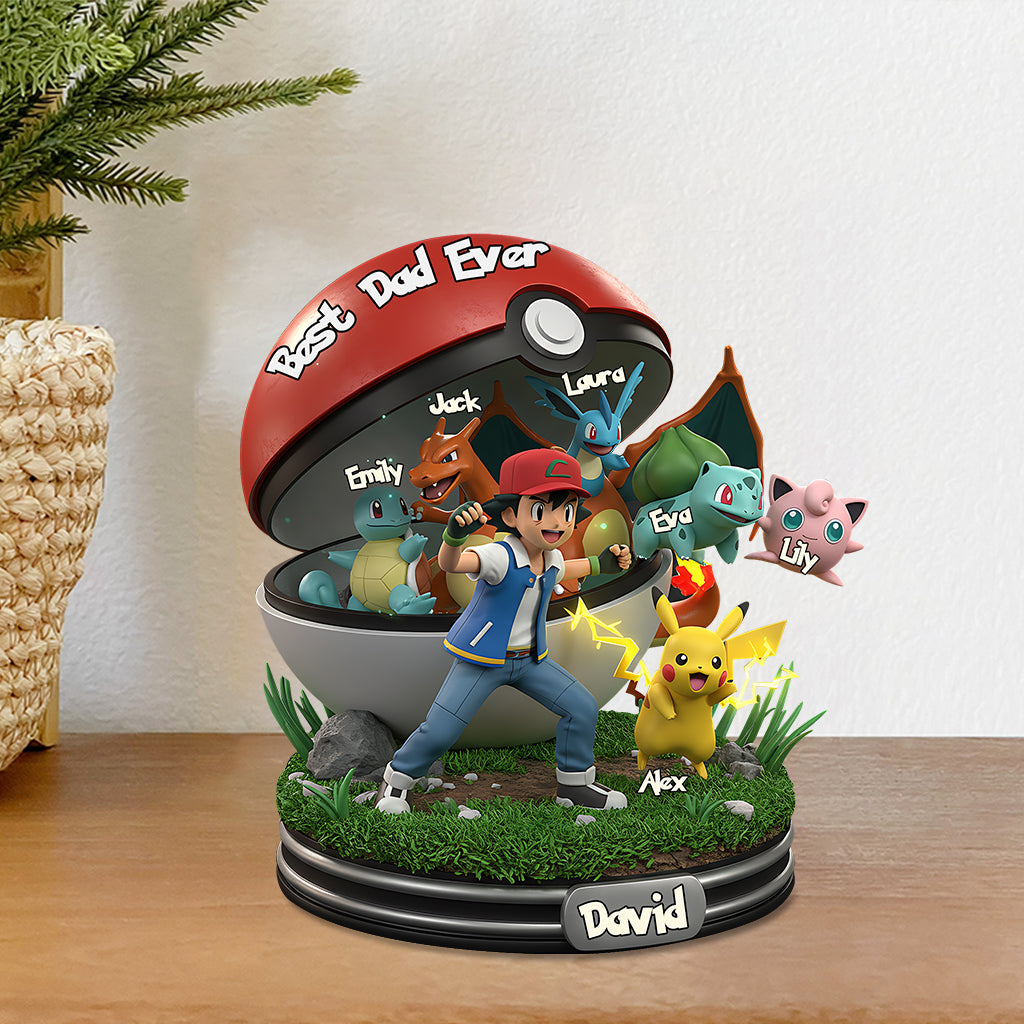 Best Dad Ever - Personalized Monster Trainer Custom Shaped Acrylic Plaque