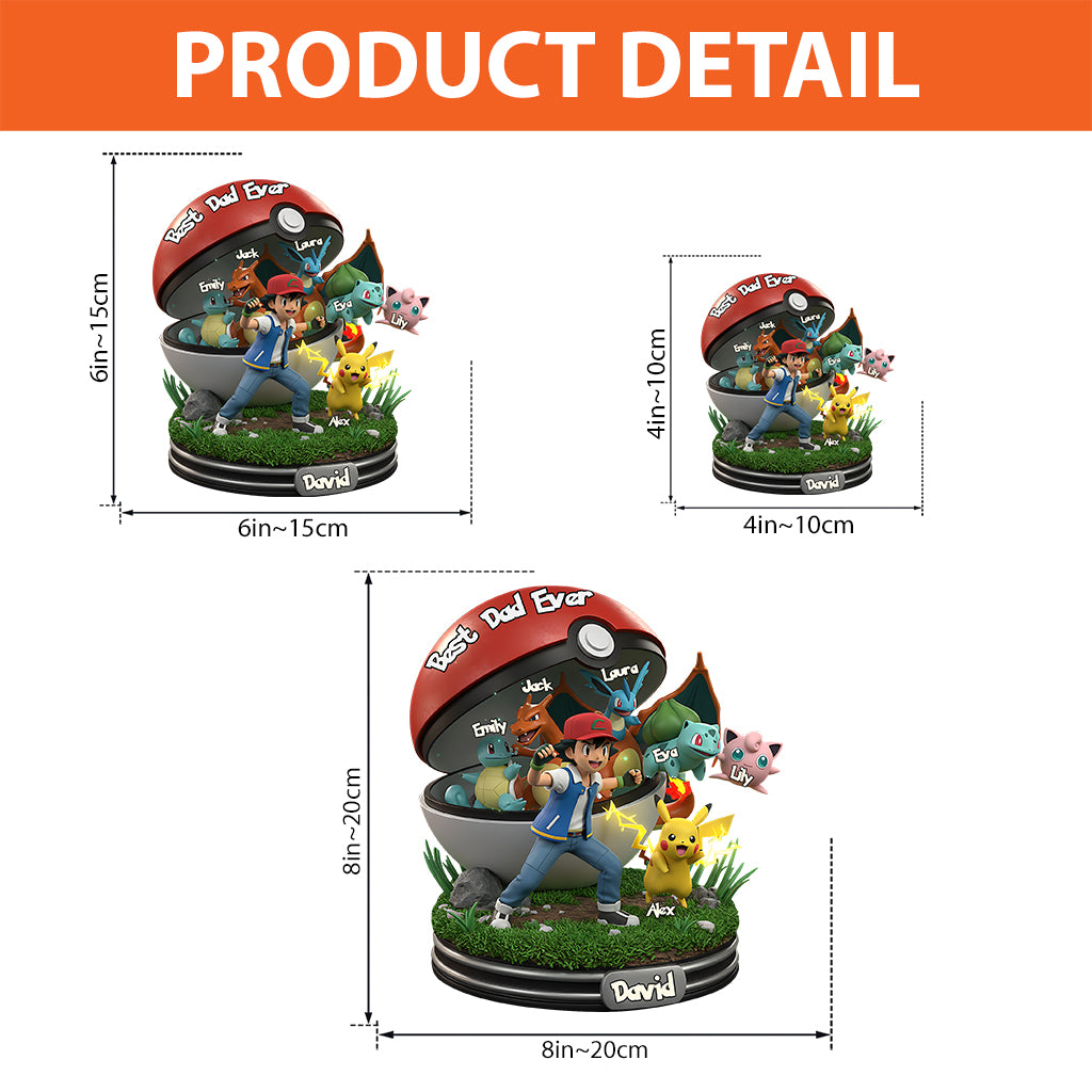 Best Dad Ever - Personalized Monster Trainer Custom Shaped Acrylic Plaque