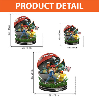 Best Dad Ever - Personalized Monster Trainer Custom Shaped Acrylic Plaque