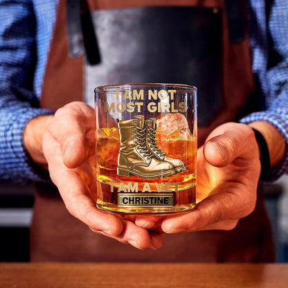 I Am A Vet - Personalized Veteran Whiskey Glass