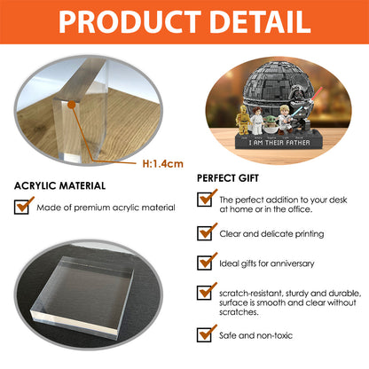 I Am Their Father - Personalized The Force Custom Shaped Acrylic Plaque