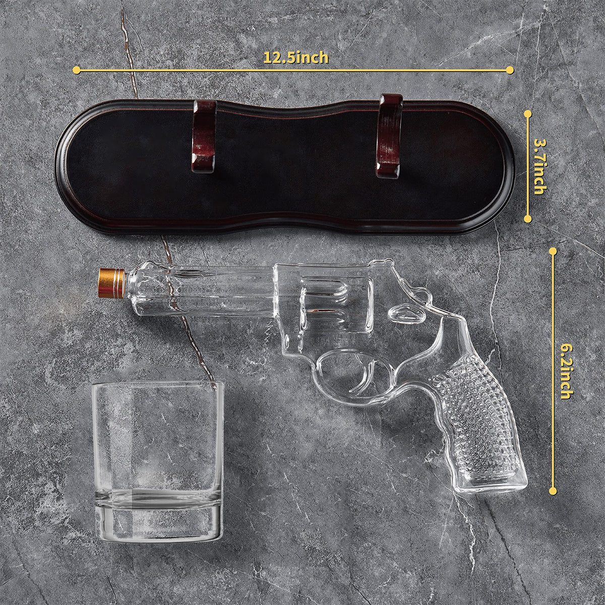 250th Anniversary - Personalized Veteran Gun Decanter With Whiskey Glass