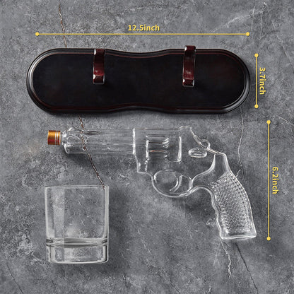 250th Anniversary - Personalized Veteran Gun Decanter With Whiskey Glass