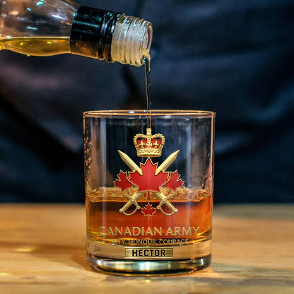 Premium American Pride US - Personalized Veteran Whiskey Glass