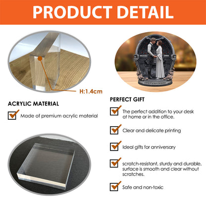 I Love You To The Death Star And Back - Personalized The Force Custom Shaped Acrylic Plaque