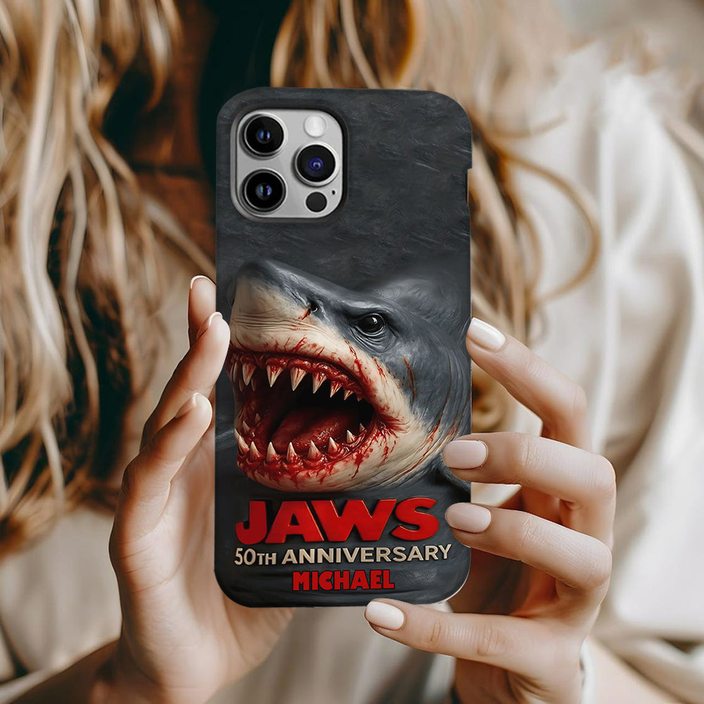Scary Shark - Personalized Shark Full Print Phone Case