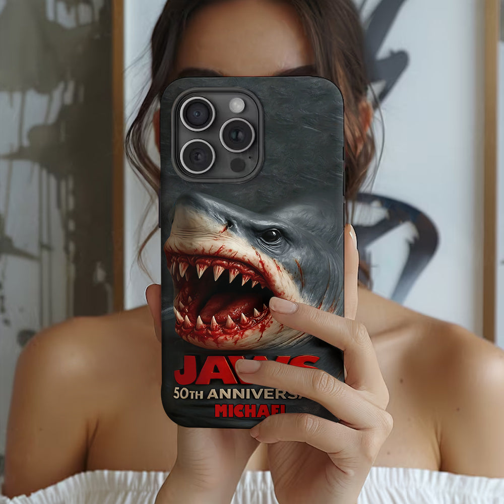 Scary Shark - Personalized Shark Full Print Phone Case