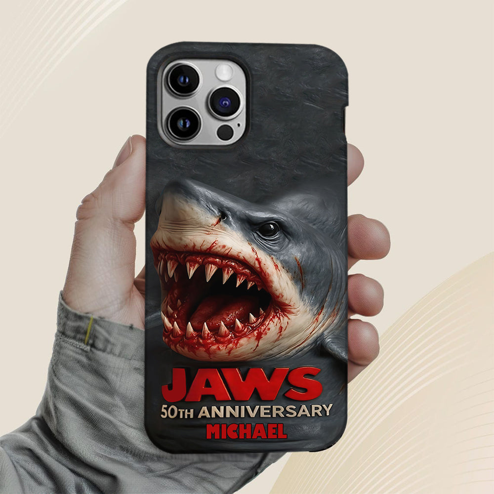 Scary Shark - Personalized Shark Full Print Phone Case