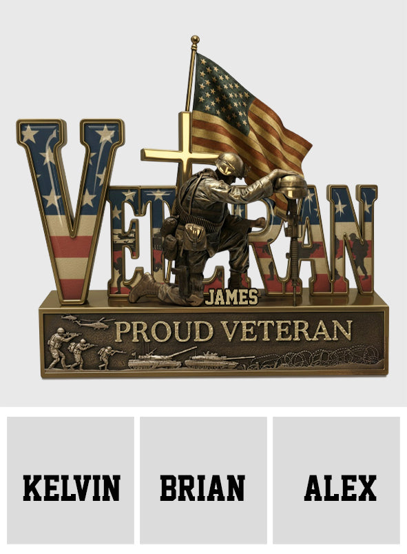 Strong Veteran Plaque - Personalized Veteran Custom Shaped Acrylic Plaque