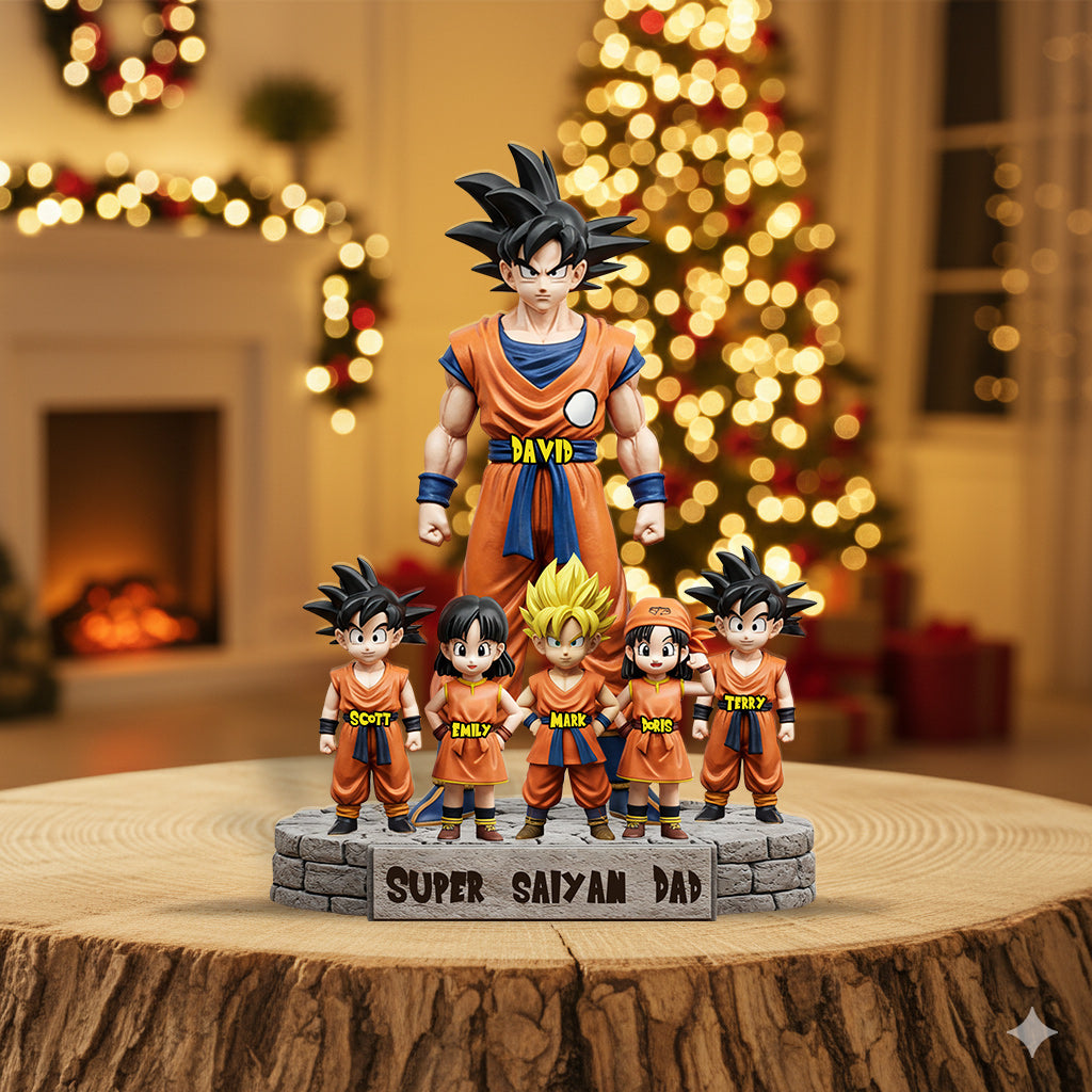 Strong Papa Christmas Gift for Dad - Personalized Seven Balls Custom Shaped Acrylic Plaque