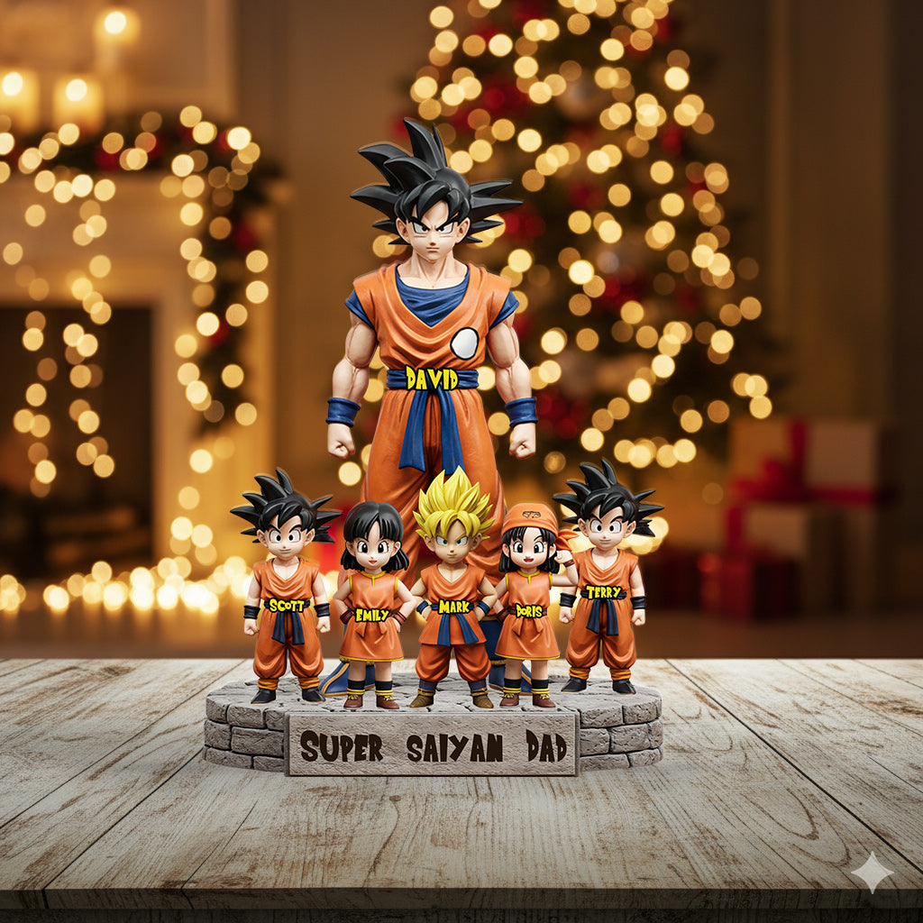 Strong Papa Christmas Gift for Dad - Personalized Seven Balls Custom Shaped Acrylic Plaque