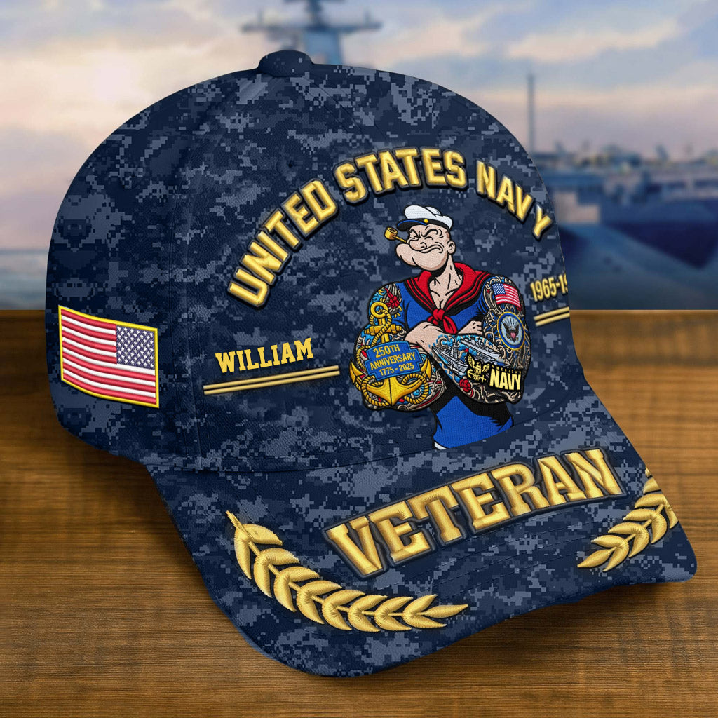 Proud Navy - Personalized Veteran Classic Cap
