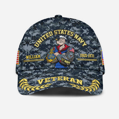 Proud Navy - Personalized Veteran Classic Cap