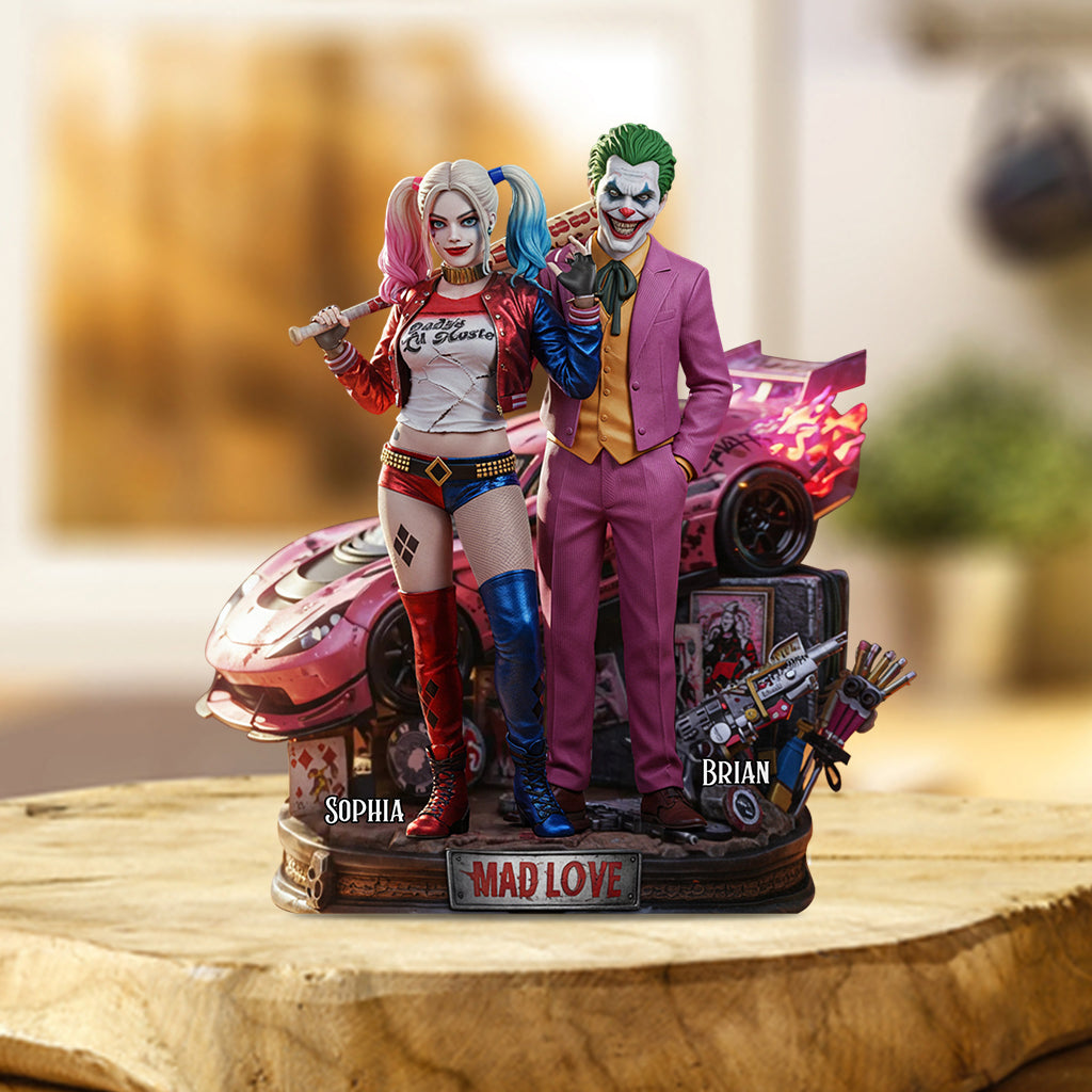 Mad Love - Personalized Couple Custom Shaped Acrylic Plaque