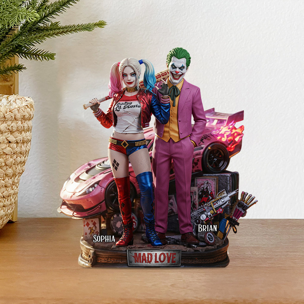 Mad Love - Personalized Couple Custom Shaped Acrylic Plaque