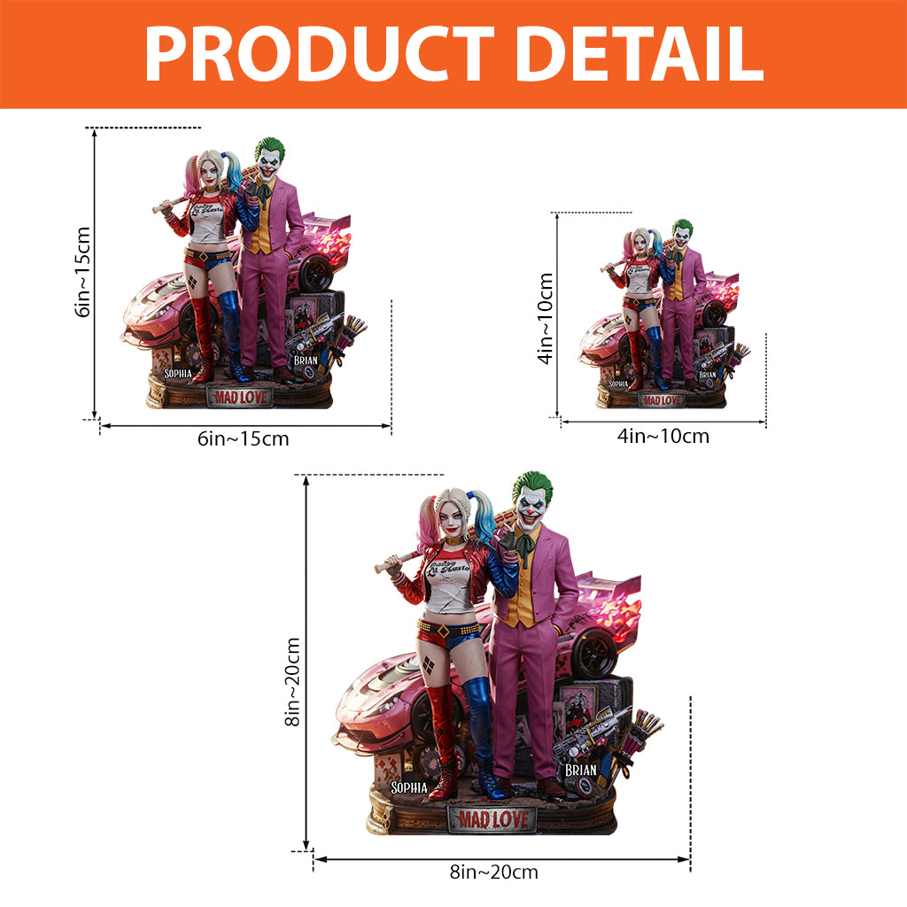 Mad Love - Personalized Couple Custom Shaped Acrylic Plaque