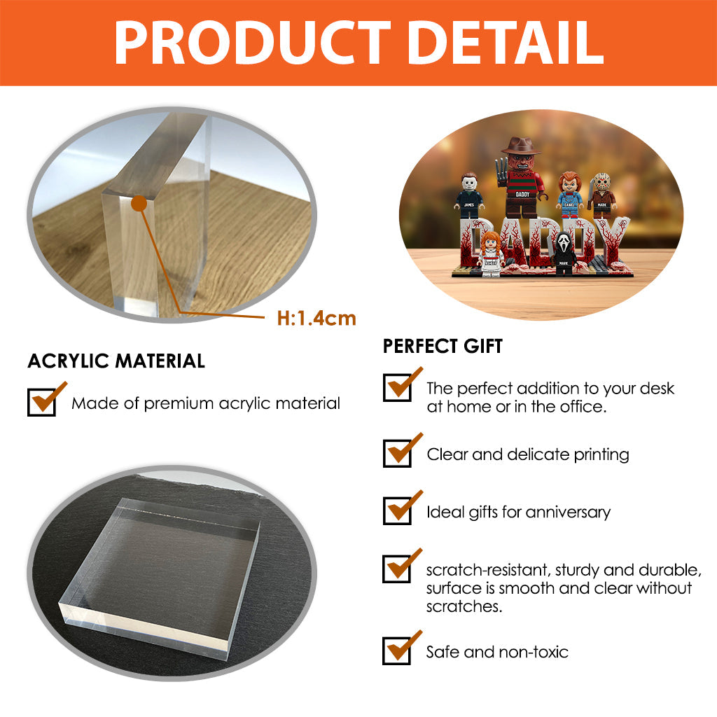 Dad Of Little Horrors - Personalized Custom Shaped Acrylic Plaque