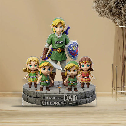 The Legend Of Dad - Personalized The Hero's Legend Custom Shaped Acrylic Plaque