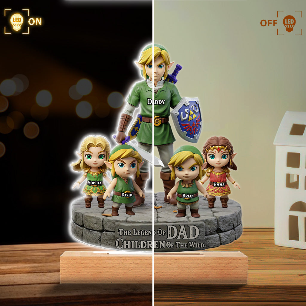 The Legend Of Dad - Personalized The Hero's Legend Custom Shaped Acrylic Plaque