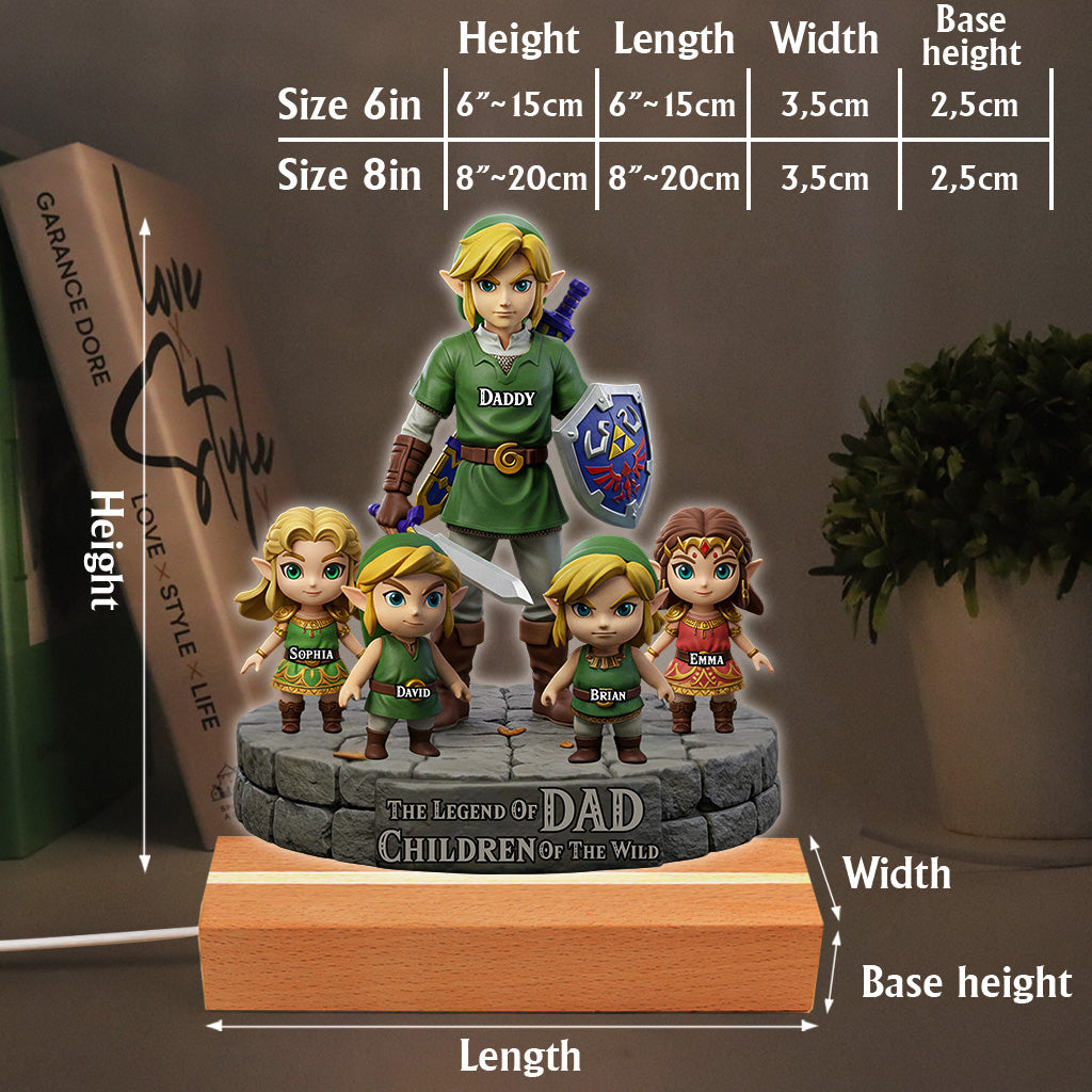 The Legend Of Dad - Personalized The Hero's Legend Custom Shaped Acrylic Plaque