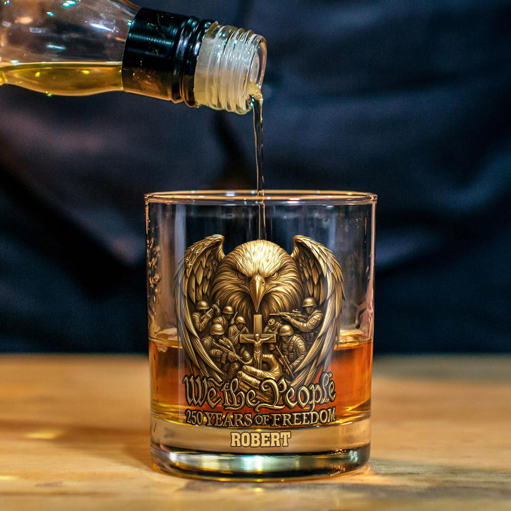 250 Years of Freedom We The People - Personalized Veteran Whiskey Decanter Set