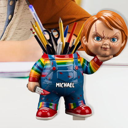 Scary Movies - Personalized Wooden Pen Holder