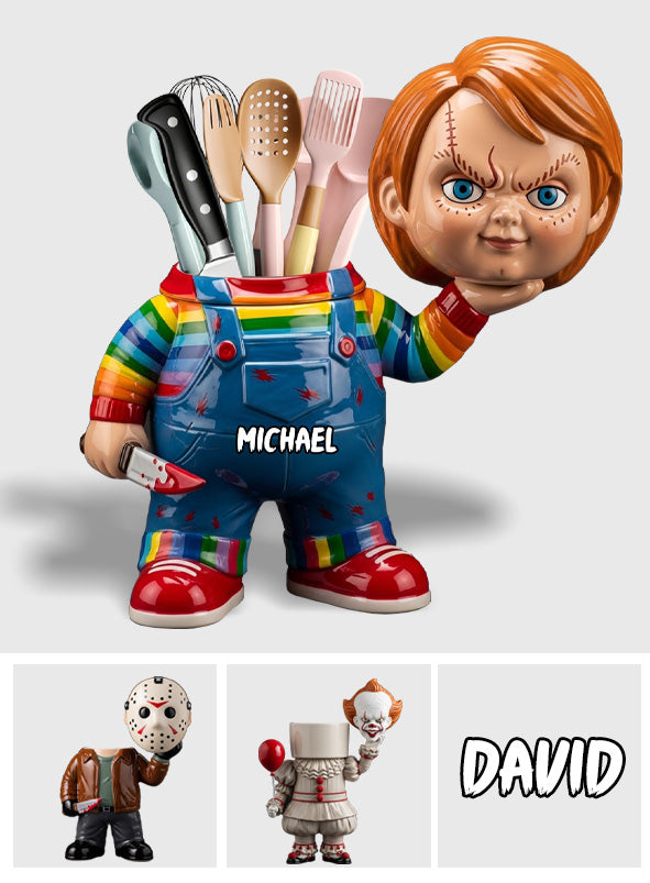 Scary Movies - Personalized Wooden Pen Holder
