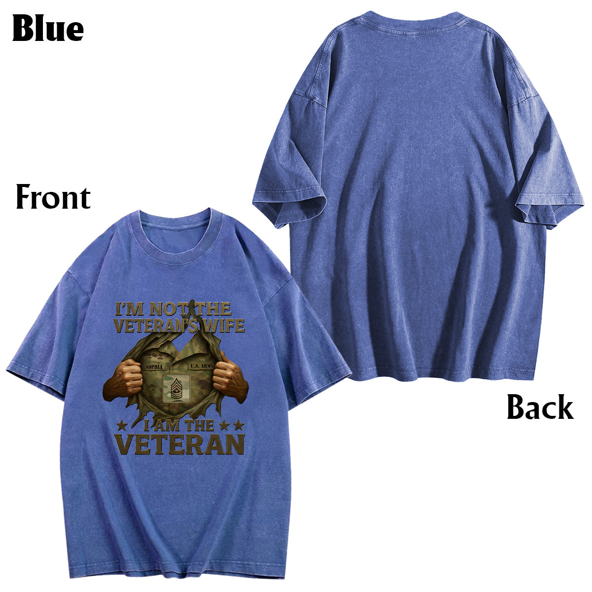 I Am A Veteran - Personalized Veteran Wash T-Shirt