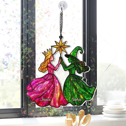 Changed For Good - Personalized Green and Pink Hologram Window Hanging Suncatcher