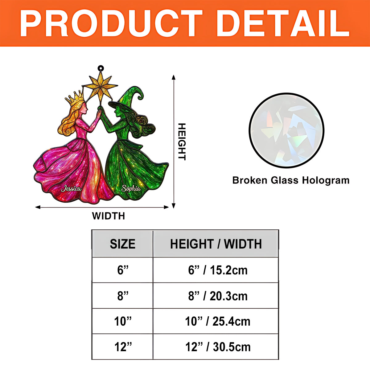 Changed For Good - Personalized Green and Pink Hologram Window Hanging Suncatcher