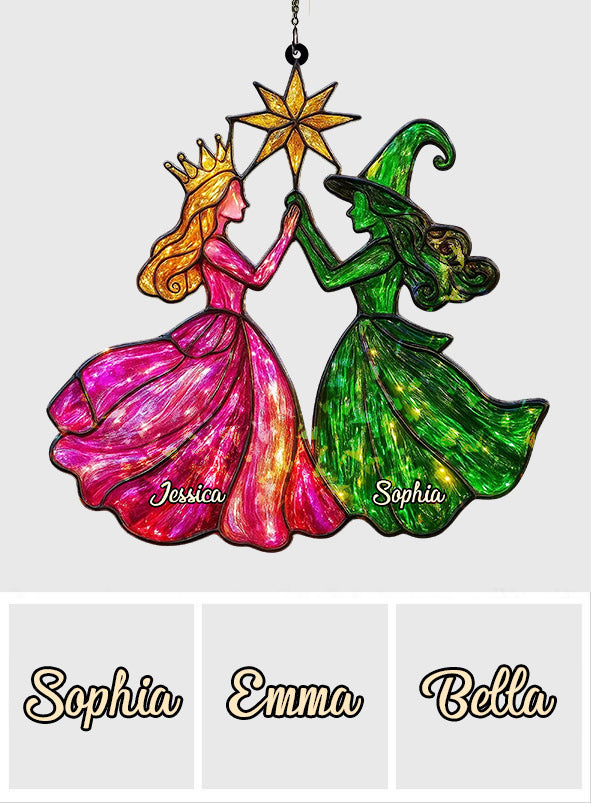 Changed For Good - Personalized Green and Pink Hologram Window Hanging Suncatcher