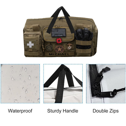 Freedom Is Never Free - Personalized Veteran Duffle Bag