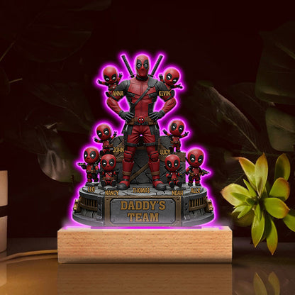 The Best Team - Personalized Father Custom Shaped Acrylic Plaque