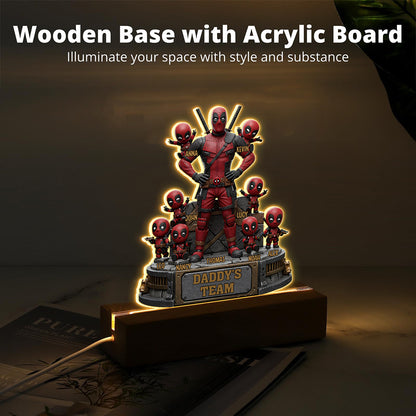 The Best Team - Personalized Father Custom Shaped Acrylic Plaque