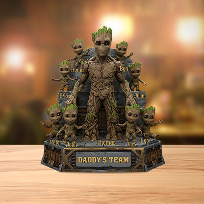 The Best Team - Personalized Father Custom Shaped Acrylic Plaque