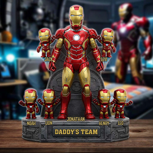 The Best Team - Personalized Father Custom Shaped Acrylic Plaque