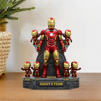 The Best Team - Personalized Father Custom Shaped Acrylic Plaque