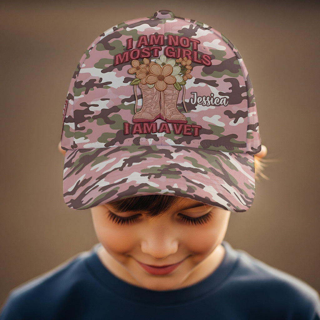 I Am Not Most Girls I Am A Vet Women Veteran - Personalized Veteran Classic Cap