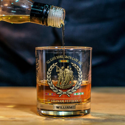All Gave Some - Personalized Veteran Whiskey Decanter Set
