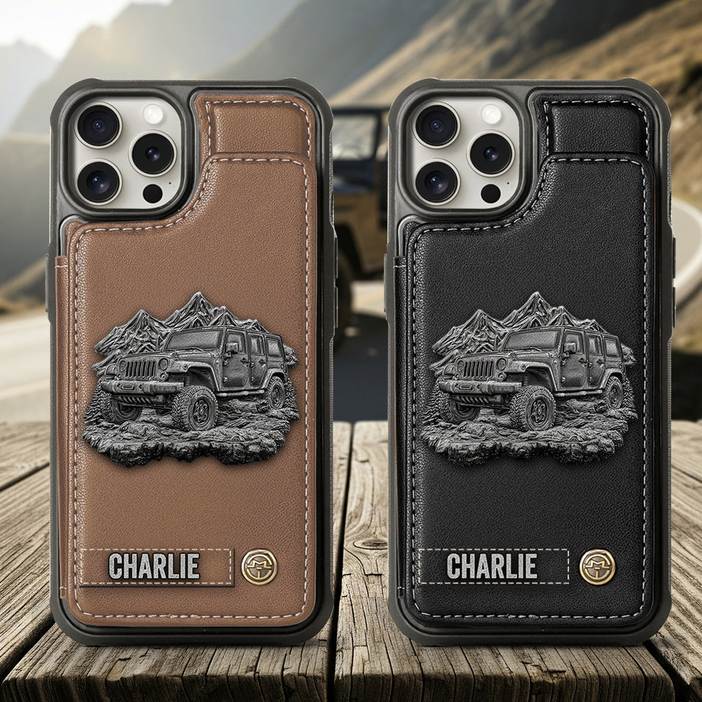 Metallic Off-Road Car - Personalized Car Wallet Phone Case