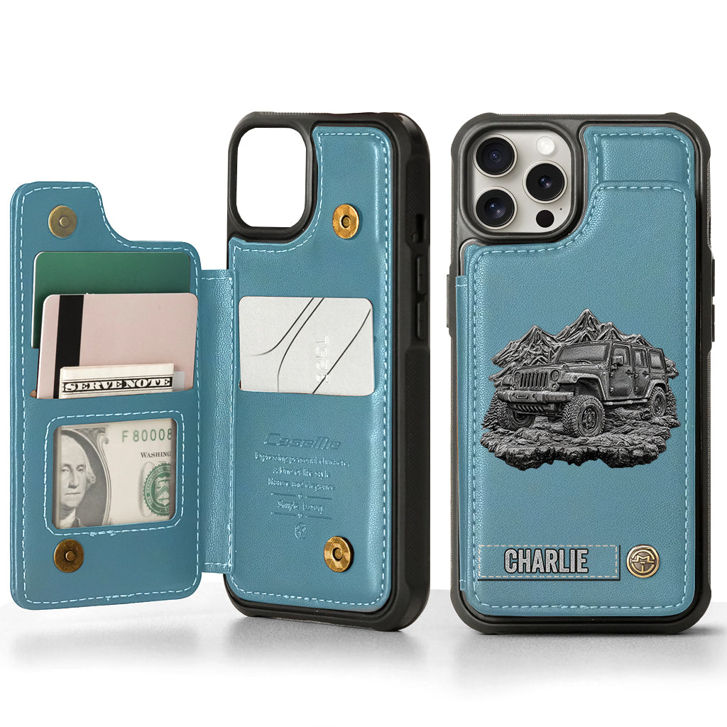 Metallic Off-Road Car - Personalized Car Wallet Phone Case