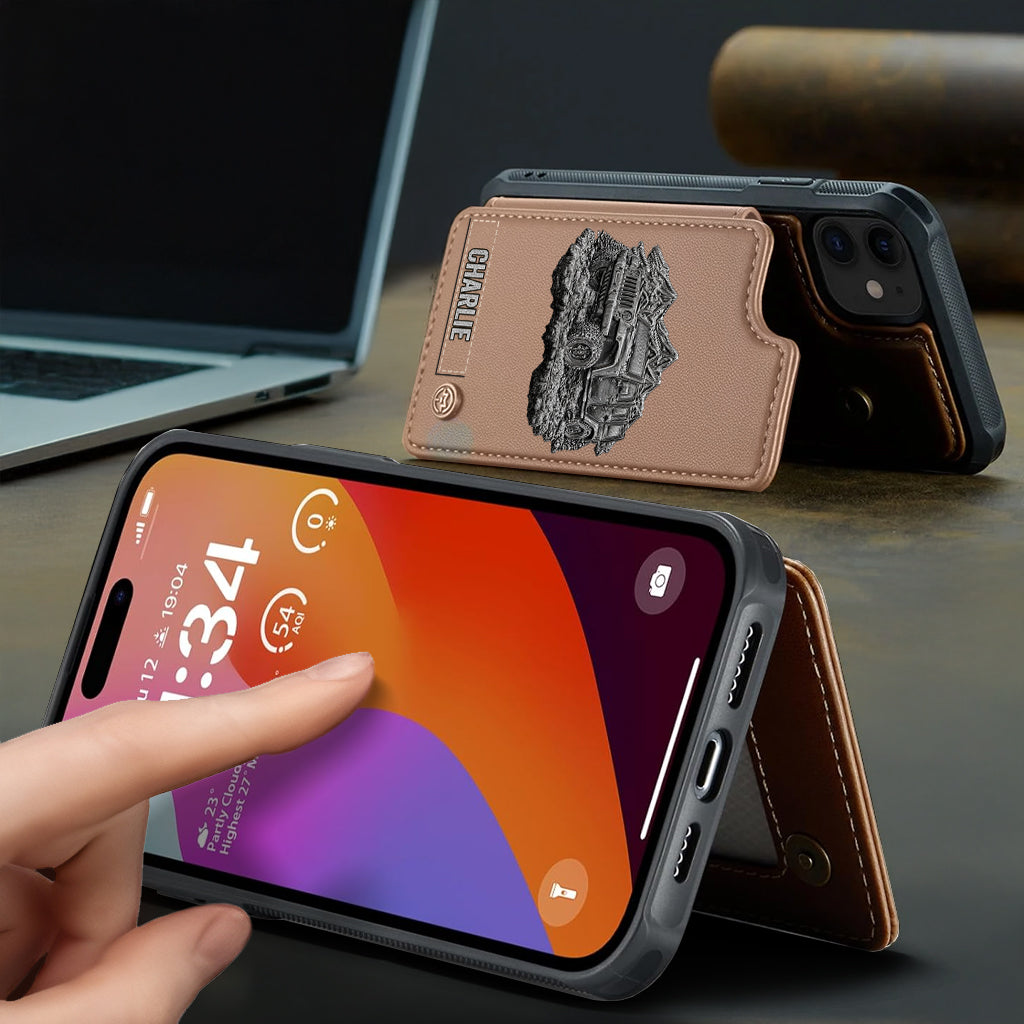 Metallic Off-Road Car - Personalized Car Wallet Phone Case