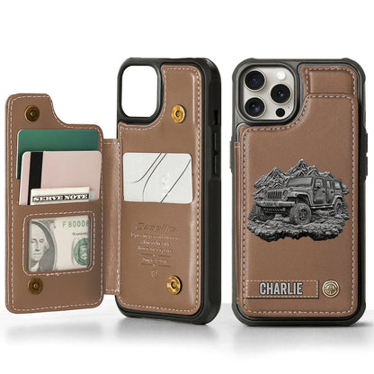 Metallic Off-Road Car - Personalized Car Wallet Phone Case