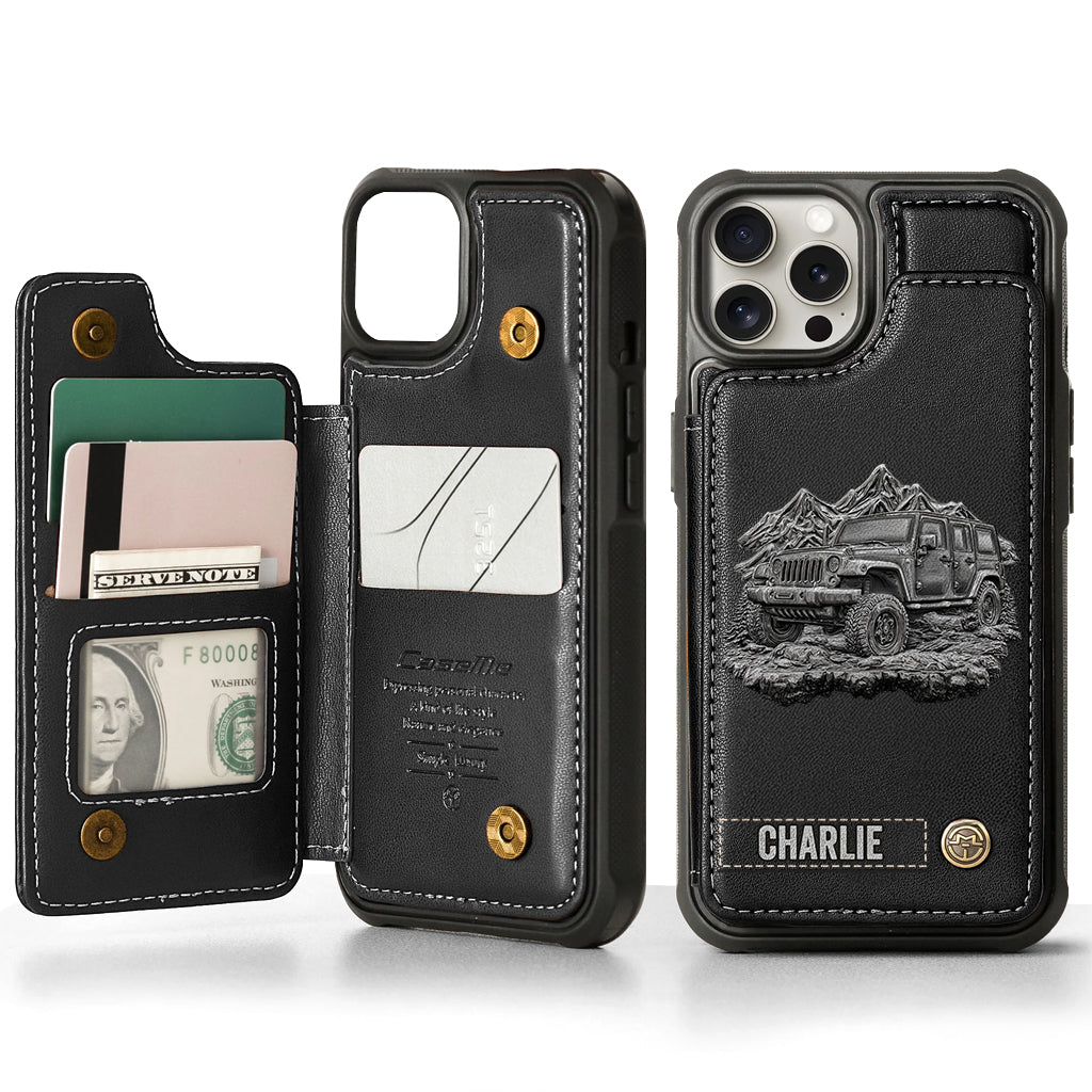 Metallic Off-Road Car - Personalized Car Wallet Phone Case
