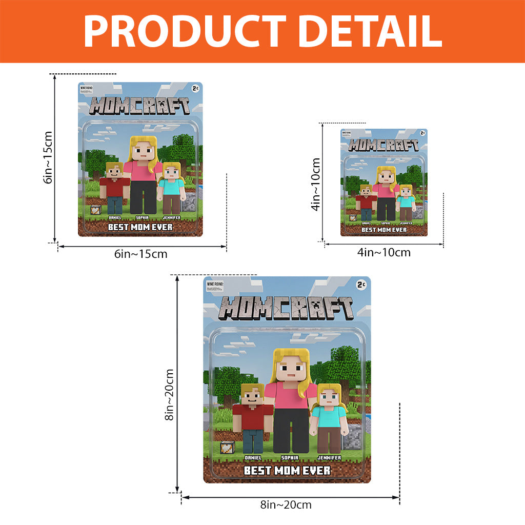 Dadcraft/ MomCraft, Gift For Game Dad/ Mom - Personalized Block World Custom Shaped Acrylic Plaque