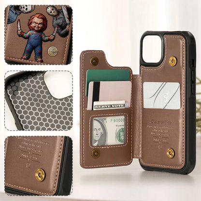 Horrors Characters - Personalized Horror Character Wallet Phone Case
