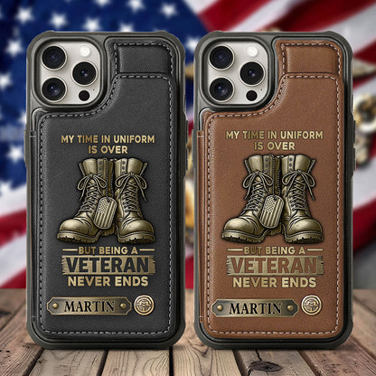 Proud Veteran - Personalized Veteran Wallet Phone Case