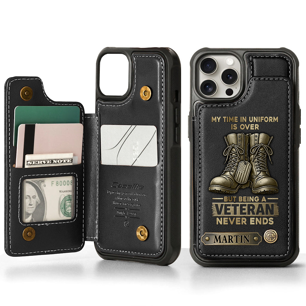 Proud Veteran - Personalized Veteran Wallet Phone Case